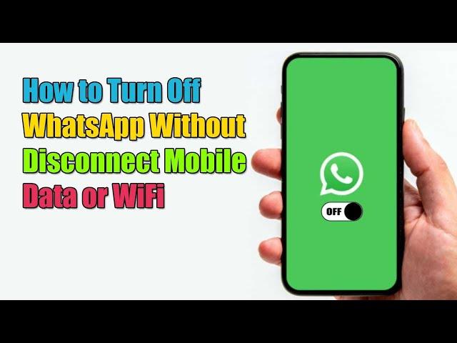 How to Turn Off WhatsApp Without Disconnect Mobile Data or WiFi