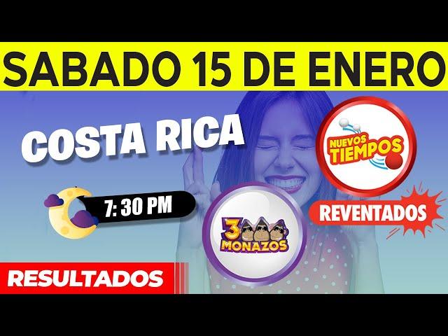 Sorteo 7:30PM Nuevos Tiempos y 3 Monazos del sabado 15 de enero del 2022