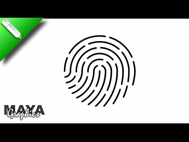 How to Design Finger Print Logo | Coreldraw Tutorial | Maya Graphics