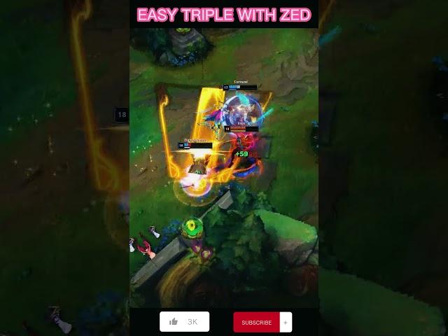 INCREDIBLE ZED PLAY #leagueoflegends #shorts  #funnyvideo #zed #fyp #lol #win #tiktok #youtubeveben