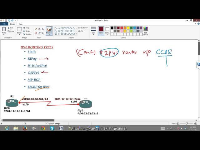 IPV6 routing using RIPng protocol