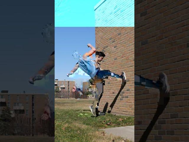 Learn How to Flip off a Wall - In 1 Minute - Easy Cool Parkour #Shorts