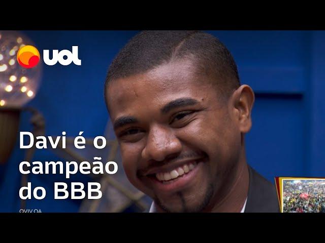 Quem venceu o BBB 24: Davi é o campeão com 60,52% dos votos; vídeo mostra momento da comemoração