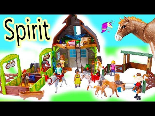 NEW Horse Barn +  Horses Sets ! Spirit Riding Free Playmobil Sets - Video