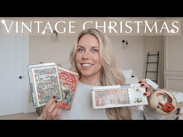 THRIFTING VINTAGE CHRISTMAS in the Charity Shops  traditional festive thrift finds VLOG