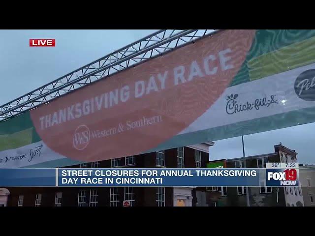 Street closures for Thanksgiving Day race in Cincinnati