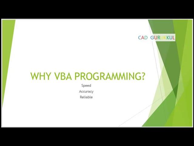 SOLIDWORKS - CAD Customization - VBA / API  -- Video - 1 -- Introduction