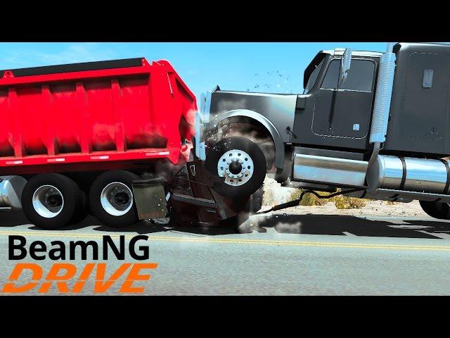 ОТКАЗАЛИ ТОРМОЗА - МАШИНУ ЗАЖАЛО МЕЖДУ ФУРАМИ - BeamNG.drive