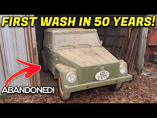 First Wash in 50 Years: VW Thing w/ 6800 Original Miles! | Satisfying Restoration