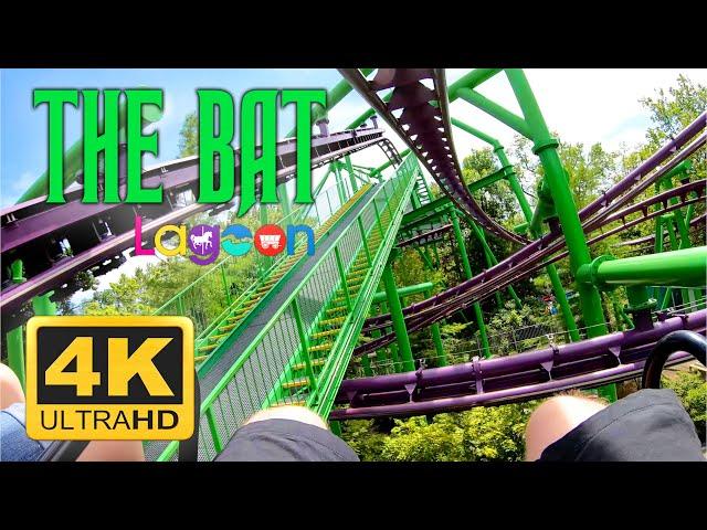 The Bat Roller Coaster (4K) POV - Lagoon Amusement Park