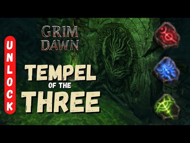 How to unlock Temple of the Three Dungeon - The Hidden Path Quest - The Sentinel - Grim Dawn