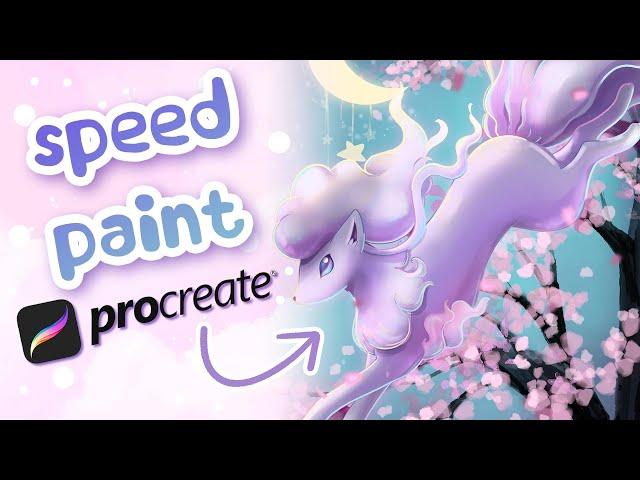 Alolan Ninetales Pokemon Speedpaint | Procreate Digital Art Timelapse 