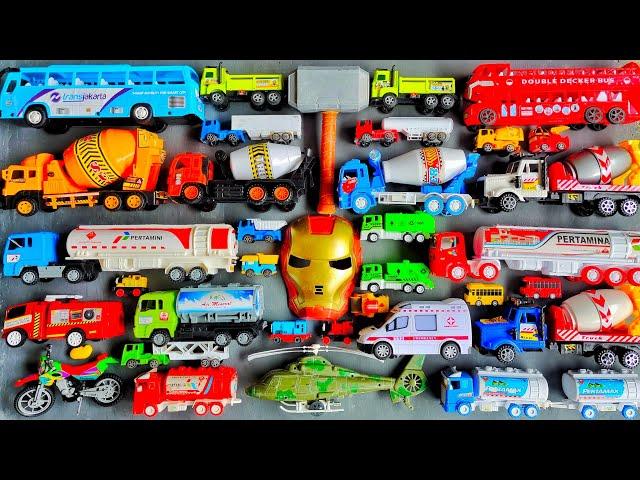 Iron man, thor hammer, truk pasir, truk molen, Excavator, bus tayo, truk tangki, truk sampah, beko