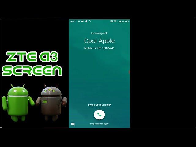 ZTE Blade A3 2020 (NFC) incoming call/ screen video