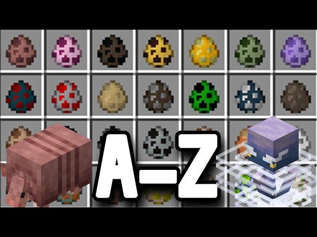 Spawning Every Minecraft Mob in Alphabetical Order (1.21 UPDATED)