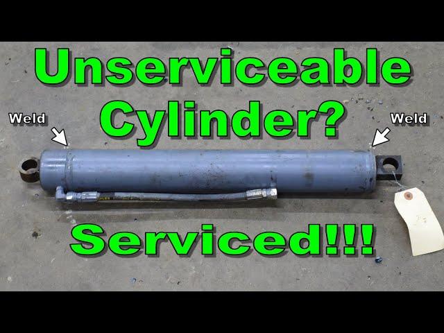 Welded Hydraulic Cylinder That Can't Be Repaired, Cut Open and Resealed