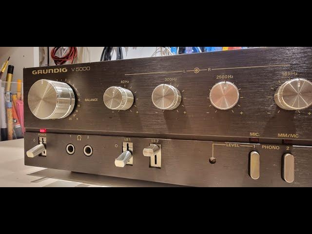 GRUNDIG V-5000 amplifer top from 79/80' high fidelity series -test-