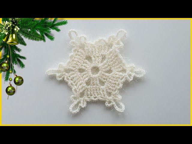 Снежинка крючком для начинающих. Вязание крючком / Crochet snowflake for beginners