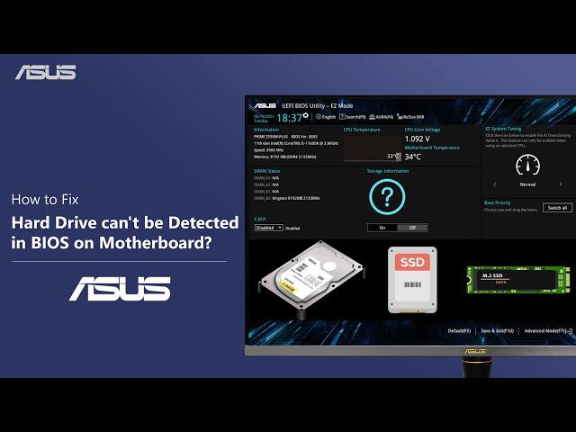 How to Fix Hard Drive can't be Detected in BIOS on Motherboard?    | ASUS SUPPORT