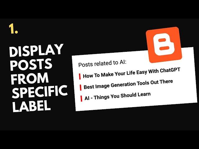 Display Posts From A Specific Label In Blogger Homepage (Part 1)