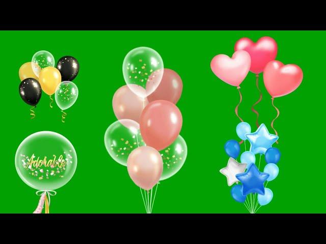 Balloons Party green screen animations effects HD || chroma key balloon animation effects