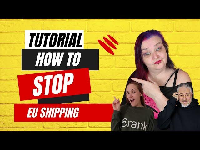 How to TURN OFF Etsy Shipping to the EU. UK, CA and USA. While we figure out the GPSR