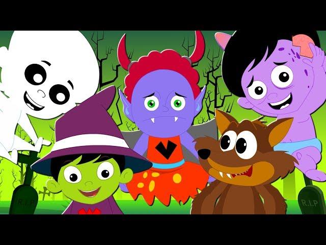 Five little Monsters | Scary Rhymes | Halloween Song