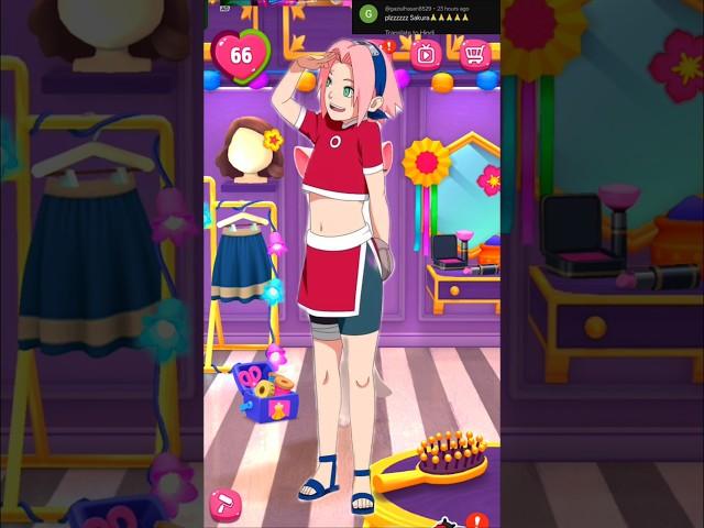 sakura from Naruto cosplay by my talking Angela 2 #mytalkingangela2 #naruto #sakura #angela2