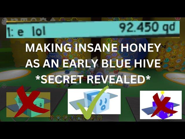 HOW TO BUILD THE BEST BEGINNER BLUE HIVE IN ROBLOX BEE SWARM SIMULATOR (Secret Revealed)