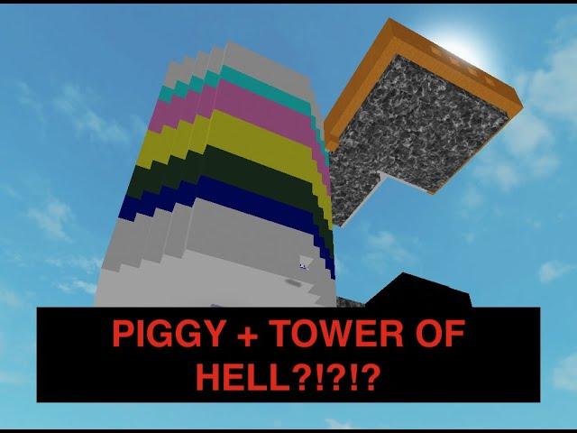 I BUILT TOWER OF HELL IN PIGGY BUILD MODE!!!