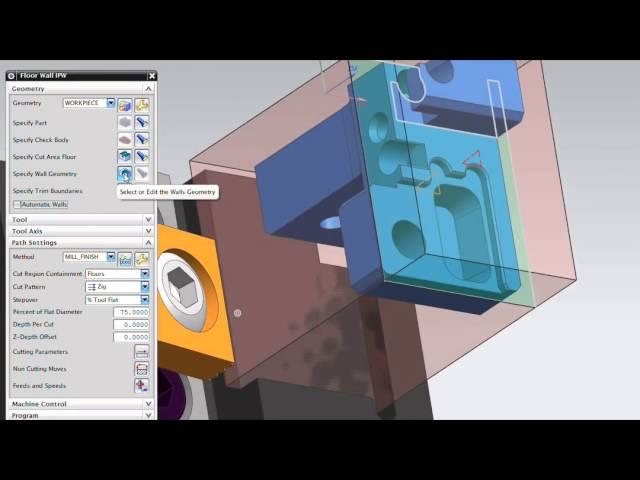 NX CAM | In Depth Video Tips - Floor and Wall machining command.