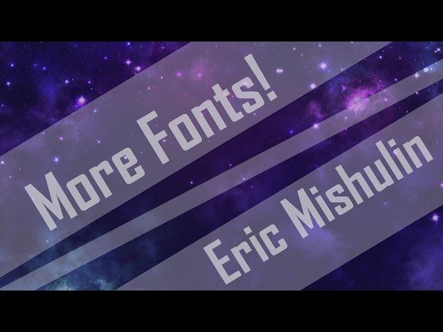 [Adobe Photoshop CC] Adding Fonts