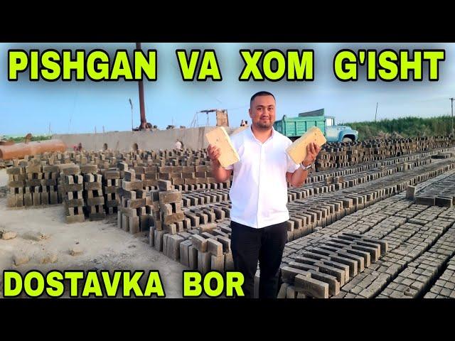 2024 Yilda Pishgan Va Xom G'isht Narxlari  Buxoro Пишган Ва Хом Гишт Нархлари Бухорода