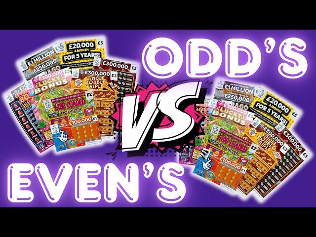  Do scratch ticket numbers matter? Odds VS Evens on the national lottery scratch cards 