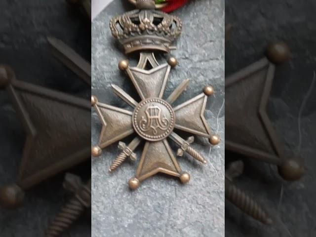 Бельгия военный крест короля Альберта 1915 Belgium Military Cross of King Albert WWI croix guerre