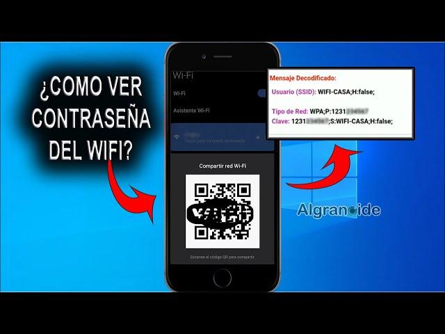 COMO VER LA CONTRASEÑA DE WIFI DESDE EL CELULAR - SIN APPS - POR QR