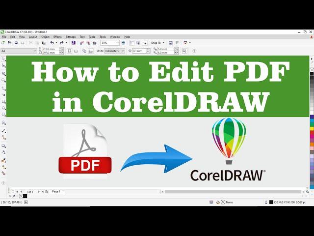 #How to Edit PDF file in CorelDRAW