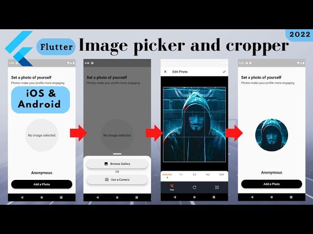 Flutter Image Picker & Image Cropper - [ EASIEST WAY 2022 ]