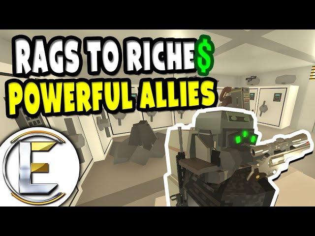 Powerful Allies | Unturned Roleplay Rags to Riches Reboot #10 - Building Up Resources For A Raid