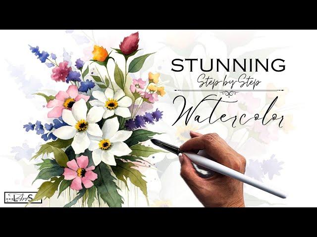 EXCLUSIVE: STUNNING Step-by-Step Watercolor Painting Tutorial & Craftamo Brush Launch Day!!