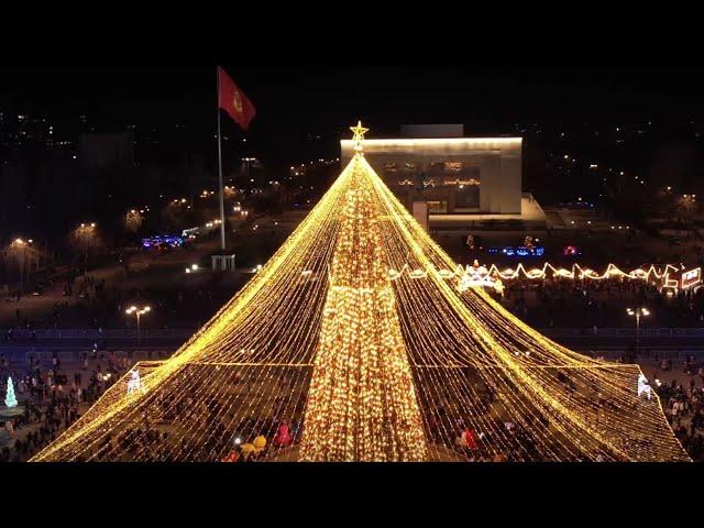 The DAZZLING giant Christmas Tree of Bishkek is a beacon of brilliance || WooGlobe