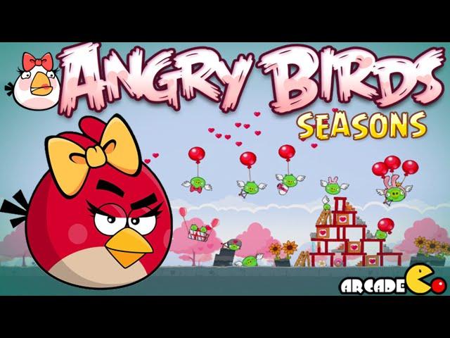 Angry Birds Seasons: The Pig Days - Valentine's Day Walkthrough 3 Stars