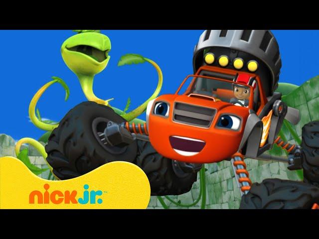 Sir Blaze Races Through a Slime Maze!  Blaze and the Monster Machines Full Scene | Nick Jr.