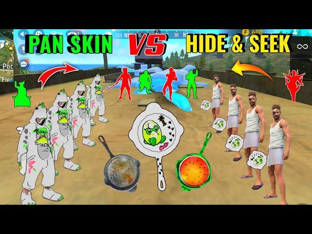 Pan Skin vs Pan Skin Fight | HIDE & SEEK in New Factory | PAN SKIN CHALLENGE | Free Fire Max 