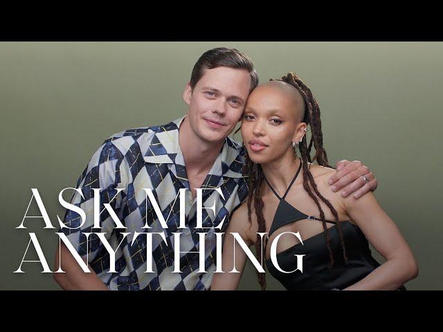 FKA twigs & Bill Skarsgård Listened to a Lot of ABBA To Get into Character | Ask Me Anything | ELLE