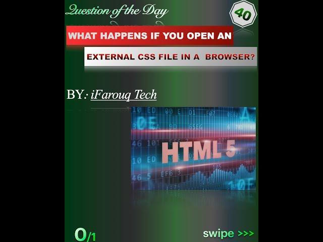 039 | What happens if you open the external CSS file in a browser? | QuestionOfTheDay | iFarouqTech