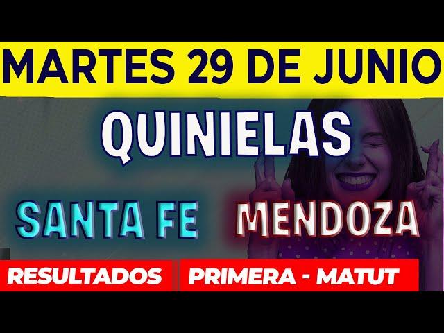 Quinielas Primera y matutina de Santa fé y Mendoza Martes 29 de Junio