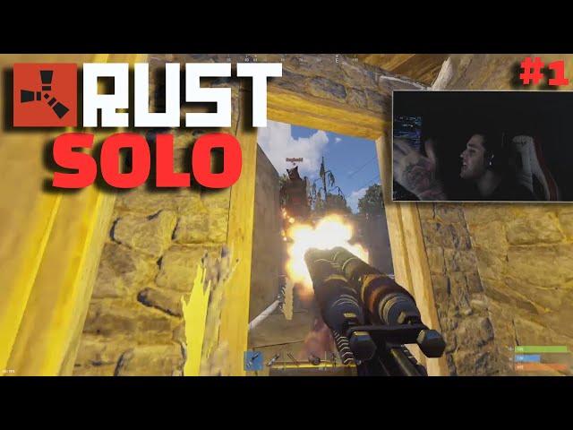 ASI JUEGO SOLITARIO en SERVIDOR LLENO de CLANES!  RUST SOLO #1 TEMP #1 (Pelicula)