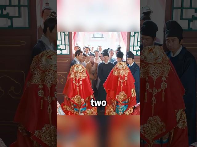 The twin sisters are getting married and actually put on identical wedding dresses #shorts #drama