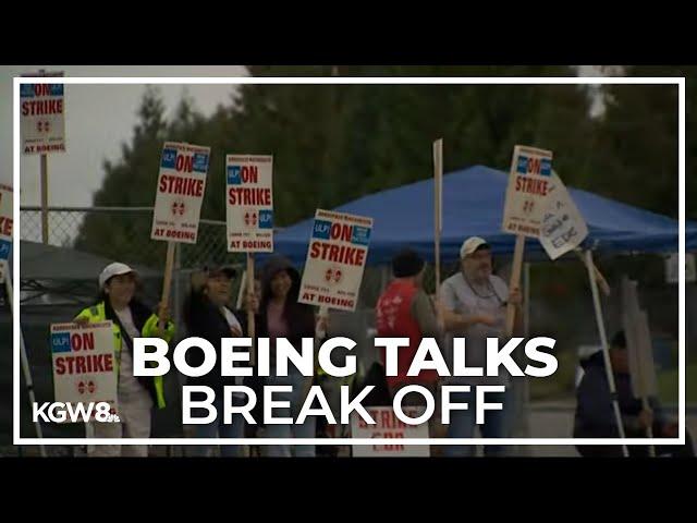 Talks between Boeing and striking machinists break off without progress, union says